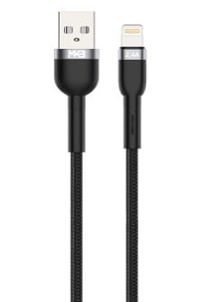 Picture of MKB UL24 Braided 2.4A USB Lightning Data Cable-Black