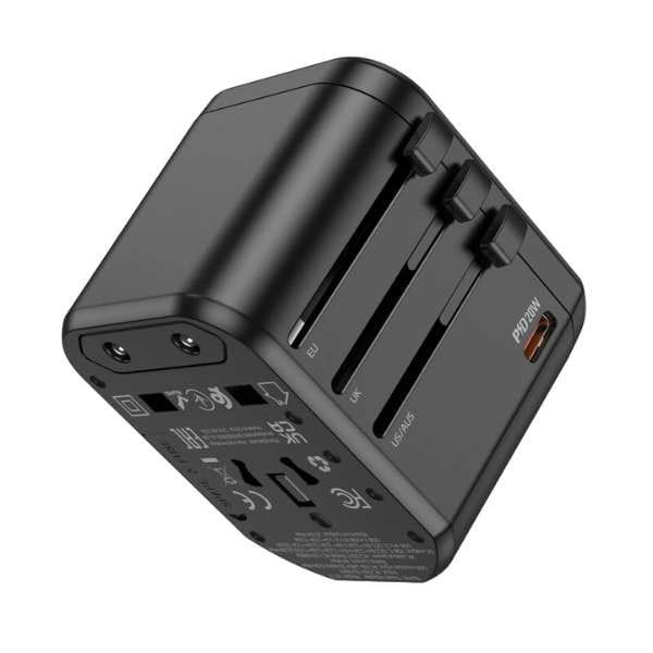 Picture of Hoco AC15 Walker 3-Port PD20W (1C2A) Universal Conversion Charger-Black