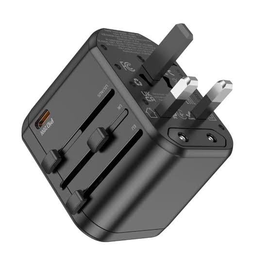 Picture of Hoco AC15 Walker 3-Port PD20W (1C2A) Universal Conversion Charger-Black