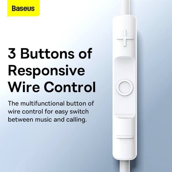 Picture of Baseus Encok Type-C lateral in-ear Wired Earphone C17 - White-White