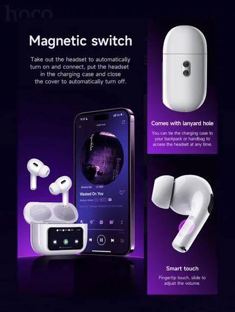 Picture of Hoco EW72 ANC TWS Earbuds With Touch Screen-White