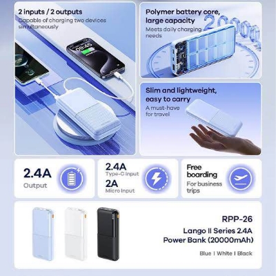Picture of Power Bank 20000mAh RPP-26 REMAX-Black