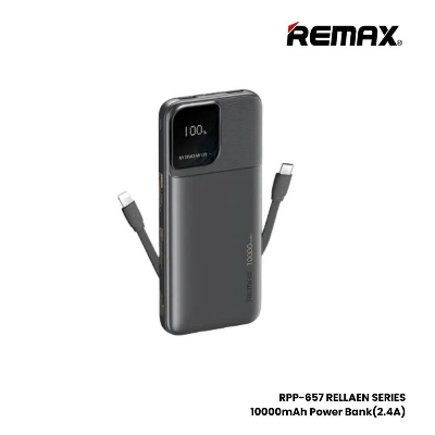 Picture of REMAX RPP-657 Rallaen Series 10000mAh Fast Charging Power Bank(2.4A)-Black