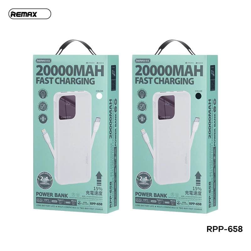 Picture of REMAX RPP-658 Rellaen Series 20000mAh Fast Charging Power Bank(2.4A)-Black