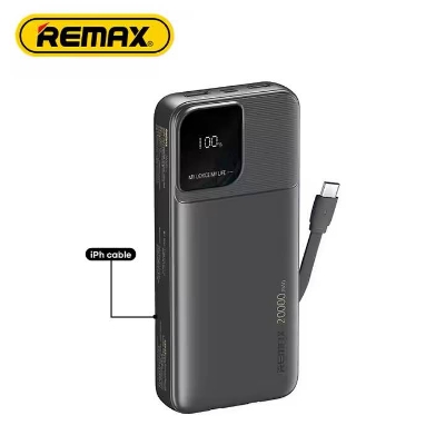 Picture of Remax RPP-659 Rellaen Series 30000mAh Powerbank WithBuilt-In Cable & Digital Display 2.4A-Black