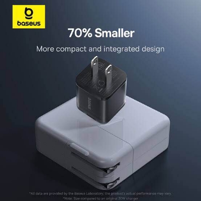 Picture of Baseus 30W Gan5s For iPhone 15 Series Charger with Cable-Black