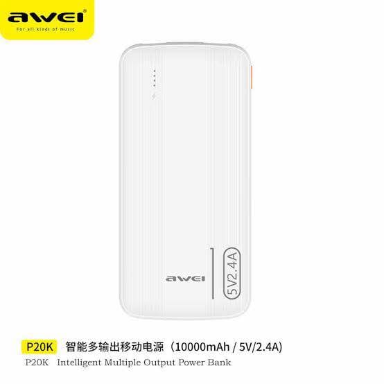 Picture of Awei P20K 10000mAh Powerbank 2.4A-Black