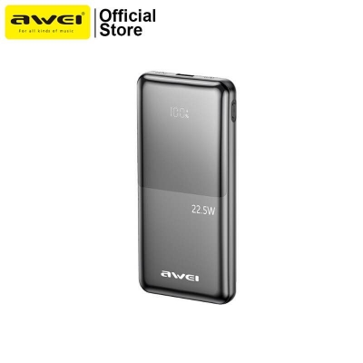Picture of AWEI P76K powerbank 10000mAh 22.5W Digital Display black-Black