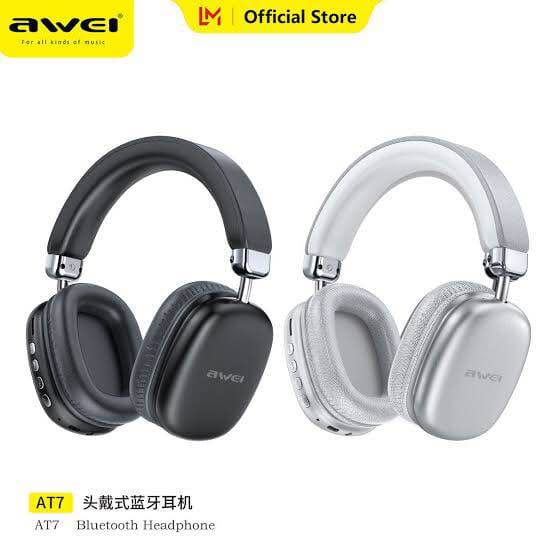 Picture of Awei AT7 Bluetooth Headphone 70 Hour Long Bettery Life-White