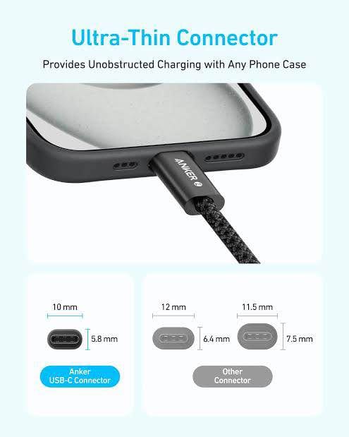Picture of Anker Zolo 240W USB C to USB C Cable for iPhone 16 Series,MacBook-Black