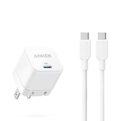 Picture of Anker 20W Ultra Fast Charging Adapter with USB-C to USB-C Cable-White