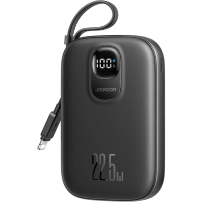 Picture of Joyroom JR-PBF18 22.5W 10000mAh Power Bank With Lightning Cable-Black