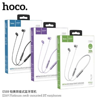Picture of Hoco ES69 Wireless Bluetooth neckband BT V5.3 Easy sound sports Headsets-Black