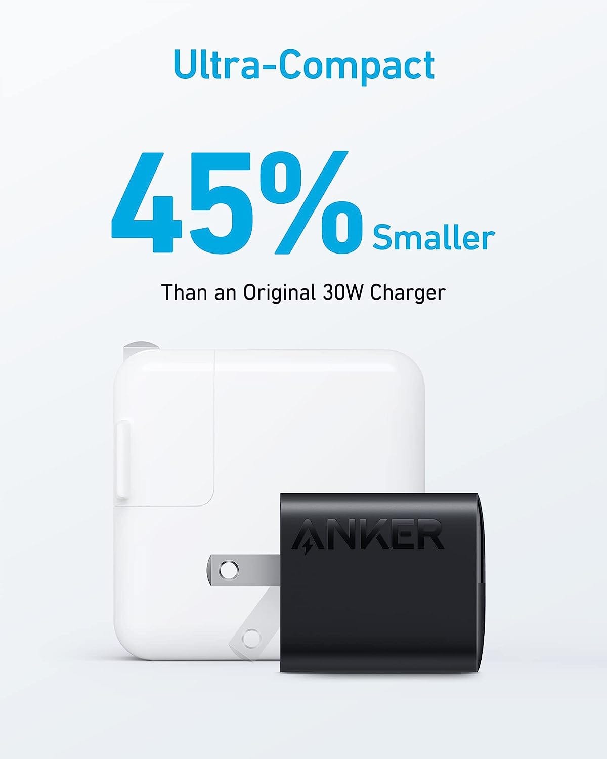 Picture of Anker 323 33W Fast Charging 2-in-1 Dual Port Foldable Charger Adapter-Black