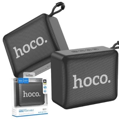 Picture of HOCO BS51 Bluetooth 5.1 AUX, USB, SD Card & FM Radio Supported Portable Wireless Speaker (Black)-black