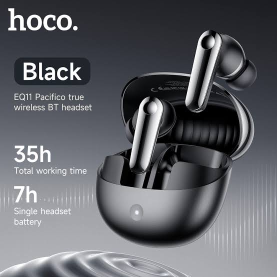 Picture of HOCO EQ11 True Wireless ANC Noise Reduction Bluetooth Headset Built-InMicrophone-Black