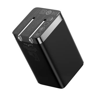 Picture of BASEUS GaN5 Pro 65w Fast Charger 2C+U Three Ports-Black