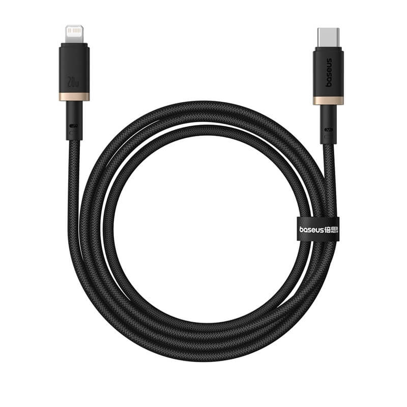 Picture of Baseus Dura Series Type-C to ip 8 Pin 20W Fast Charging Cable 1m (C-B)-Black