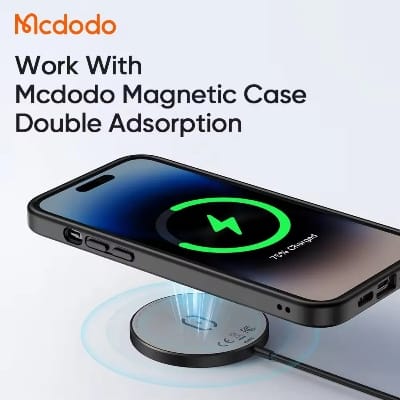 Picture of MCDODO Magsafe Wireless Magnetic Fast Charger Pad 15W-Black