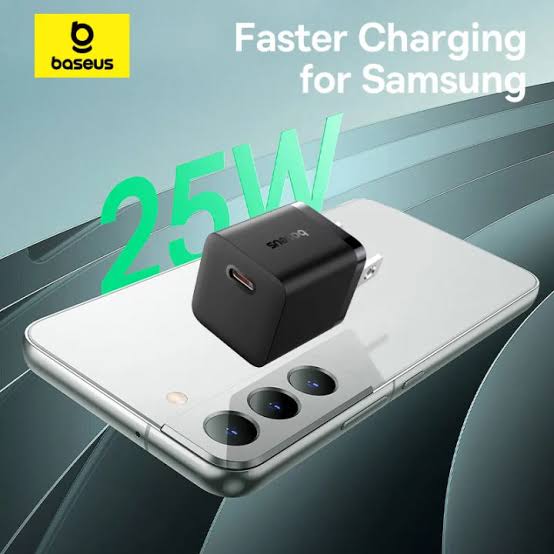 Picture of Baseus 25w GaN5 Fast Charger mini 1C With USB-C to USB-C Cable-Black