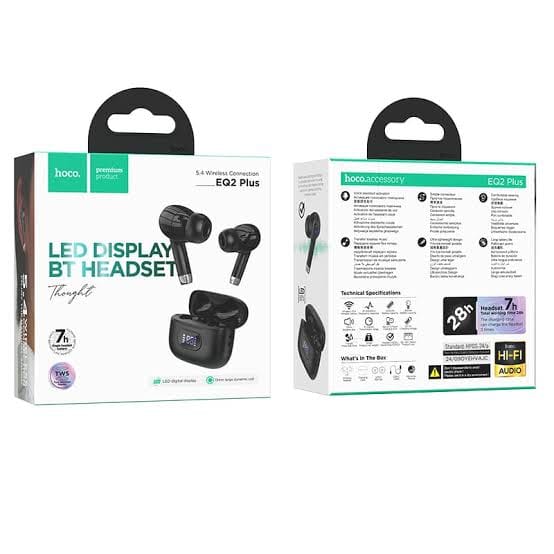 Picture of HOCO EQ2 Plus True Wireless Earbuds-Black