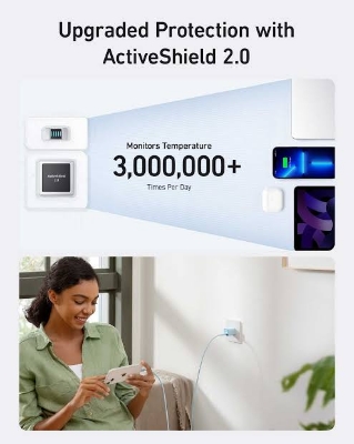 Picture of Anker Zolo 30W USB C Charger PD & IQ with C to C cable-White