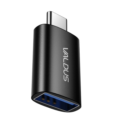 Picture of VALDUS VA26 USB-C male to USB-A female OTG adapter-Black