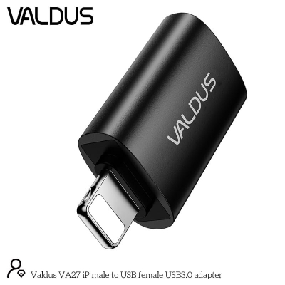 Picture of Valdus VA27 Lightning to Type A OTG Converter-Black