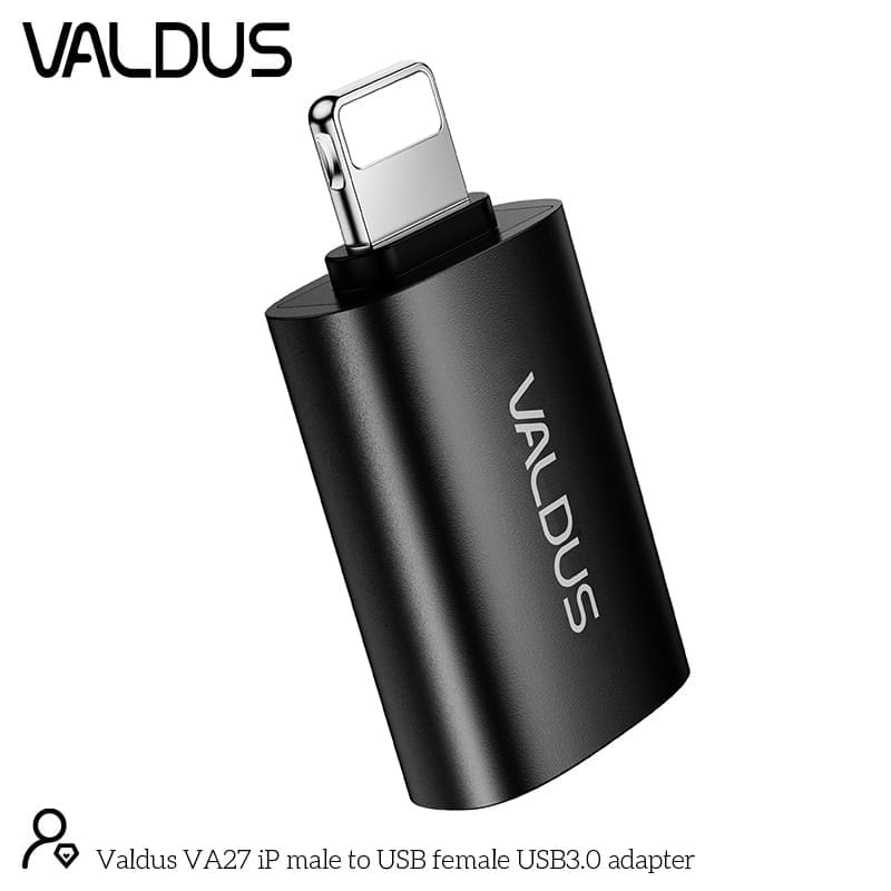 Picture of Valdus VA27 Lightning to Type A OTG Converter-Black