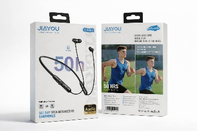 Picture of Jiayou Melody-6 All Day Neck-Mounted Bluetooth Earphones – Hall Effect Switch, Bluetooth 6.0, 50H Playtime, 250mAh Battery-Black