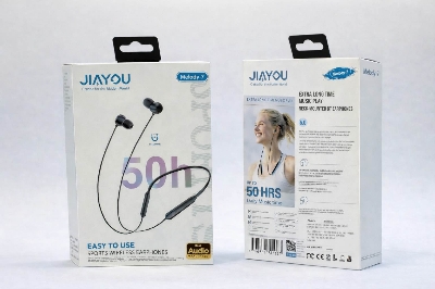 Picture of Jiayou Melody-7 Sports Wireless Neckband Earphones – Magnetic Design, Bluetooth 6.0, 50H Playtime, 250mAh Battery-Black
