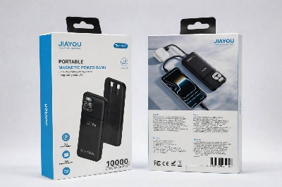 Picture of Jiayou Thunder 7 10000mAh 22.5W Fast Charging Power Bank with Built-in Type-C & Lightning Cable-Black