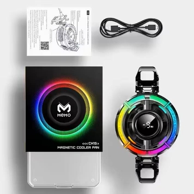 Picture of MEMO CX15 Digital Display Mobile Game Cooling Fan-Black
