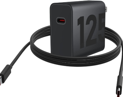 Picture of Motorola 125W TurboPower Rapid Wall Charger - Type-C Ultra-Fast Charging Adapter-Black
