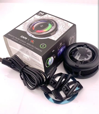 Picture of Memo CX19 Magnetic Semiconductor Phone Cooler - RGB Radiator Cooling Fan for Gaming-Black