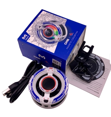 Picture of Memo CX16 Magnetic Semiconductor Phone Cooler - RGB Radiator Cooling Fan for Mobile Gaming-White
