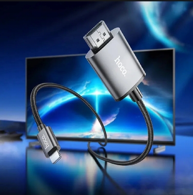 Picture of Hoco UA15 Lightning to HDMI 1080p transmission Converter Adapter'-Black