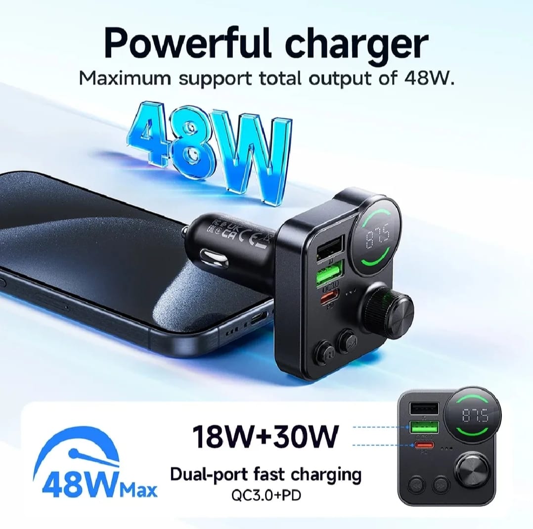 Picture of Hoco E86 Alegria 48W Dual Port Car Charger-Black
