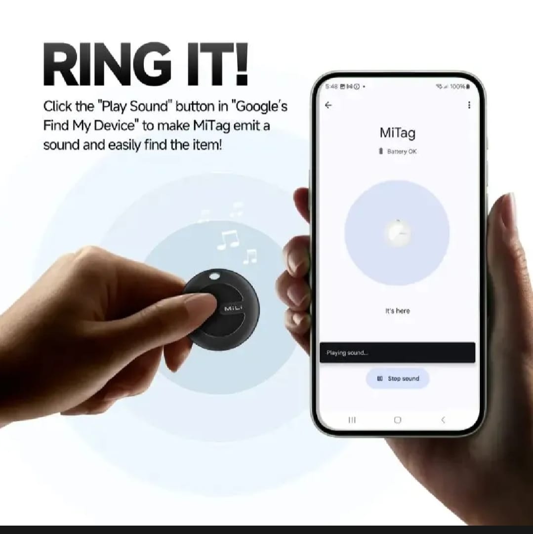 Picture of MiLi MiTag Go Android Location Tracker Device-Black