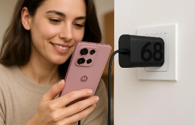 Picture of Motorola 68W TurboPower Fast Charger Type-C Wall Adapter for Moto-Black