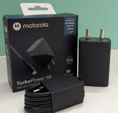 Picture of Motorola 68W TurboPower Fast Charger Type-C Wall Adapter for Moto-Black