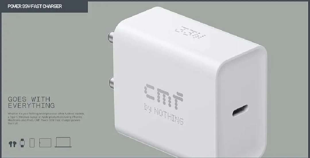 Picture of CMF by Nothing 33W Fast Charger - Type-C Super-Fast Wall Adapter-White