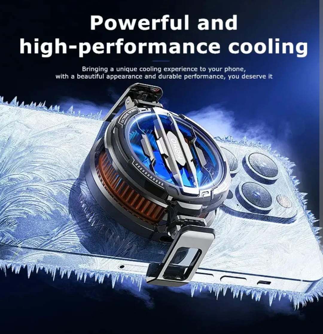 Picture of Memo CX07 Magnetic Semiconductor Phone Cooler - RGB Radiator Cooling Fan for Gaming-Black