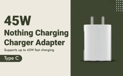 Picture of CMF by Nothing 45W GaN Fast Charger - Type-C Rapid Wall Adapter-White