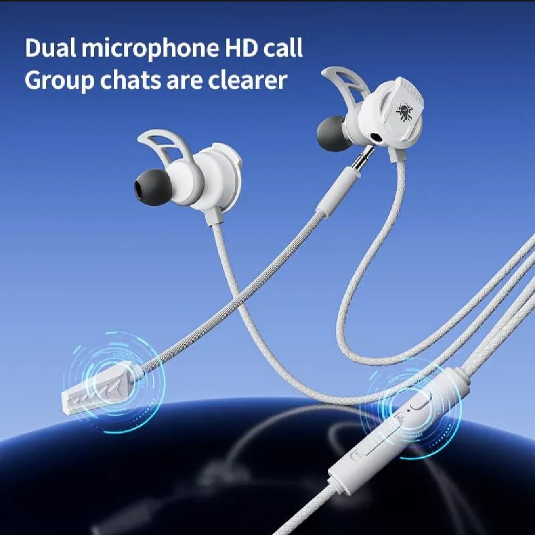 Picture of Plextone RX3 Pro Gaming Earphones - Dual Microphone In-Ear Gaming-White