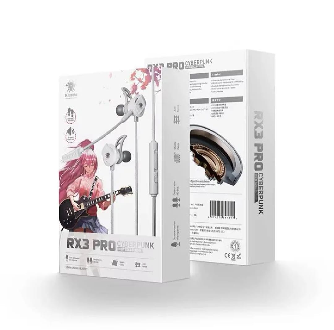Picture of Plextone RX3 Pro Gaming Earphones - Dual Microphone In-Ear Gaming-White