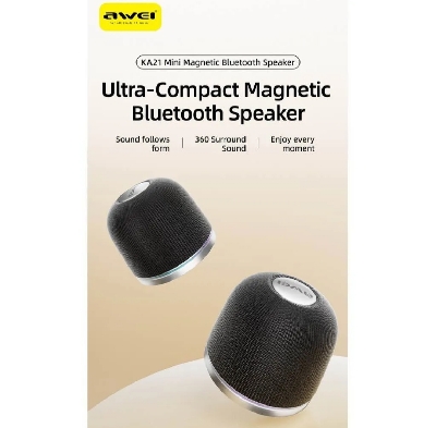 Picture of Awei KA21 Mini Magnetic Wireless Speaker-Black
