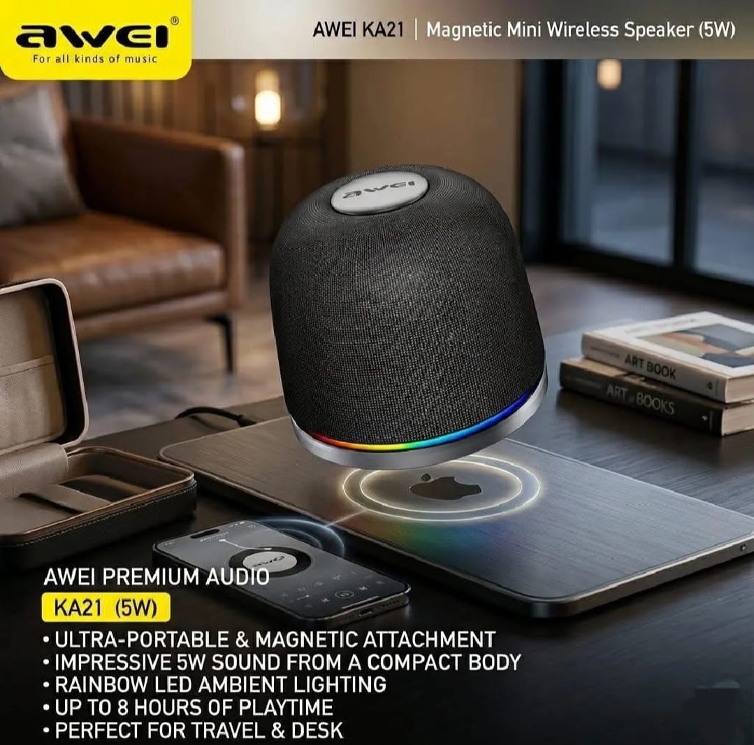 Picture of Awei KA21 Mini Magnetic Wireless Speaker-Black