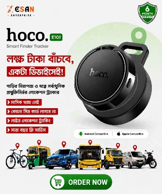 Picture of Hoco E101 Dual Anti-lost Device Location Tracker (Android & iOS Support)-Black