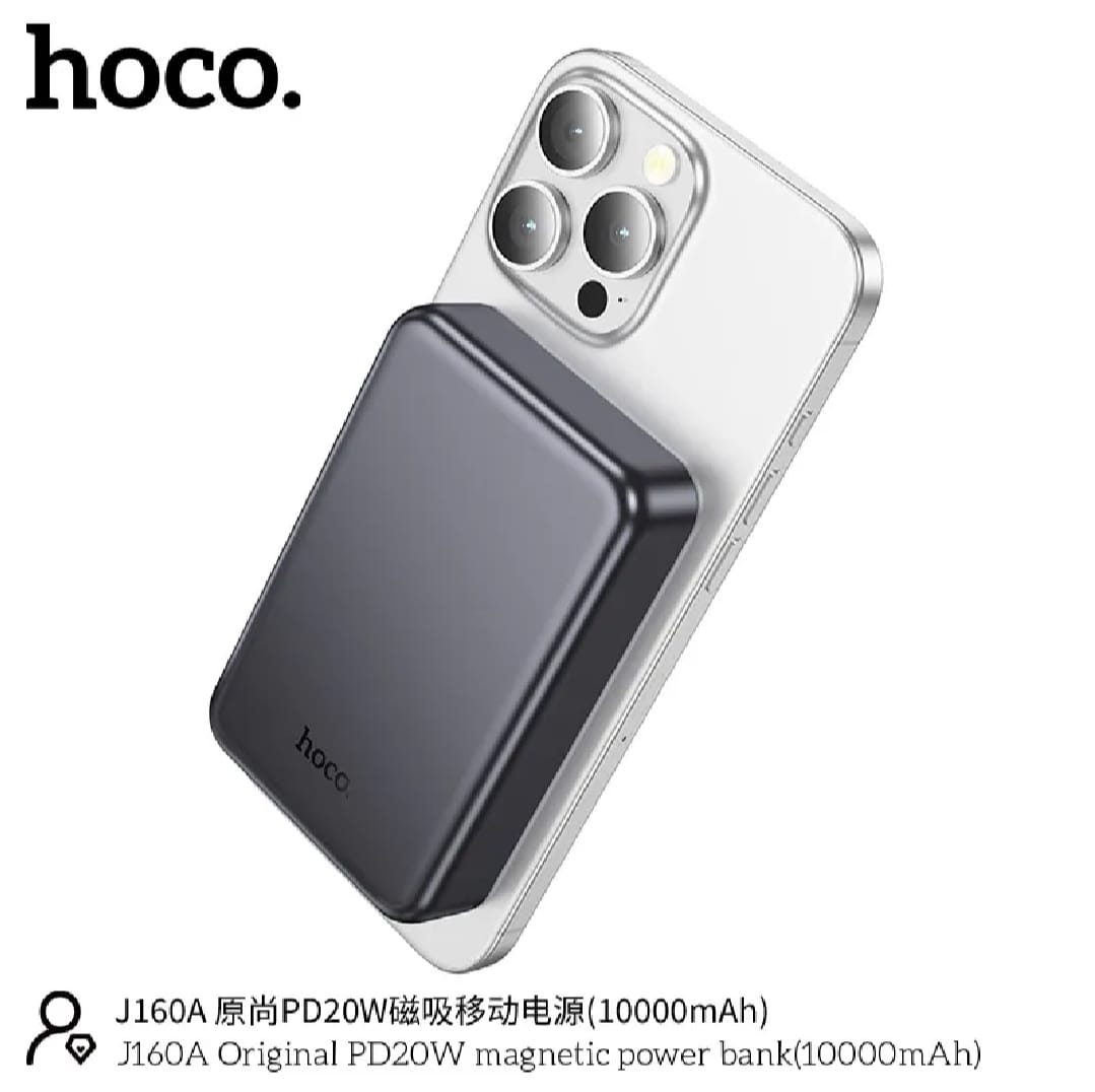 Picture of Hoco J160A 10000mAh PD 20W Magsafe Wireless Power Bank-Black